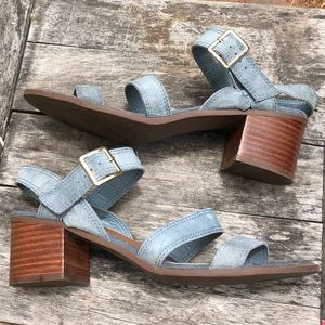 Blue Suede Steve Madden Sandals